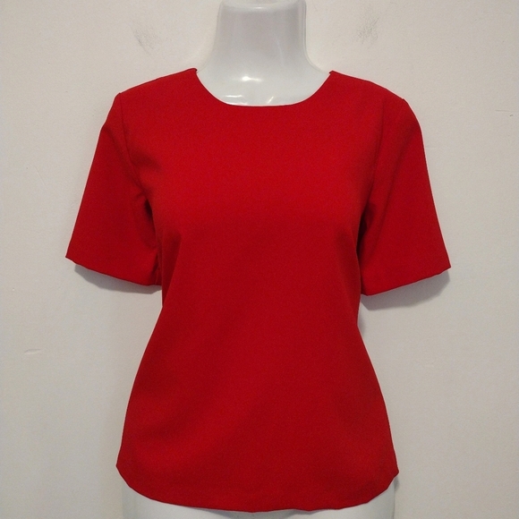 Ann Taylor - Red Short Sleeves Blouse - Picture 15 of 15